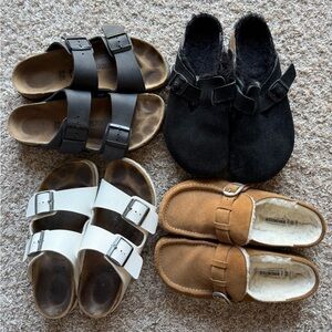 Birkenstock LOT Sandals and Clogs - Black, White, Tan